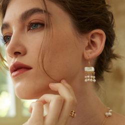 925 Silver/Natural Pearl/Mother Shell