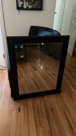 Black frame mirror