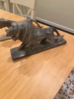 Lion and panther statue for decoration