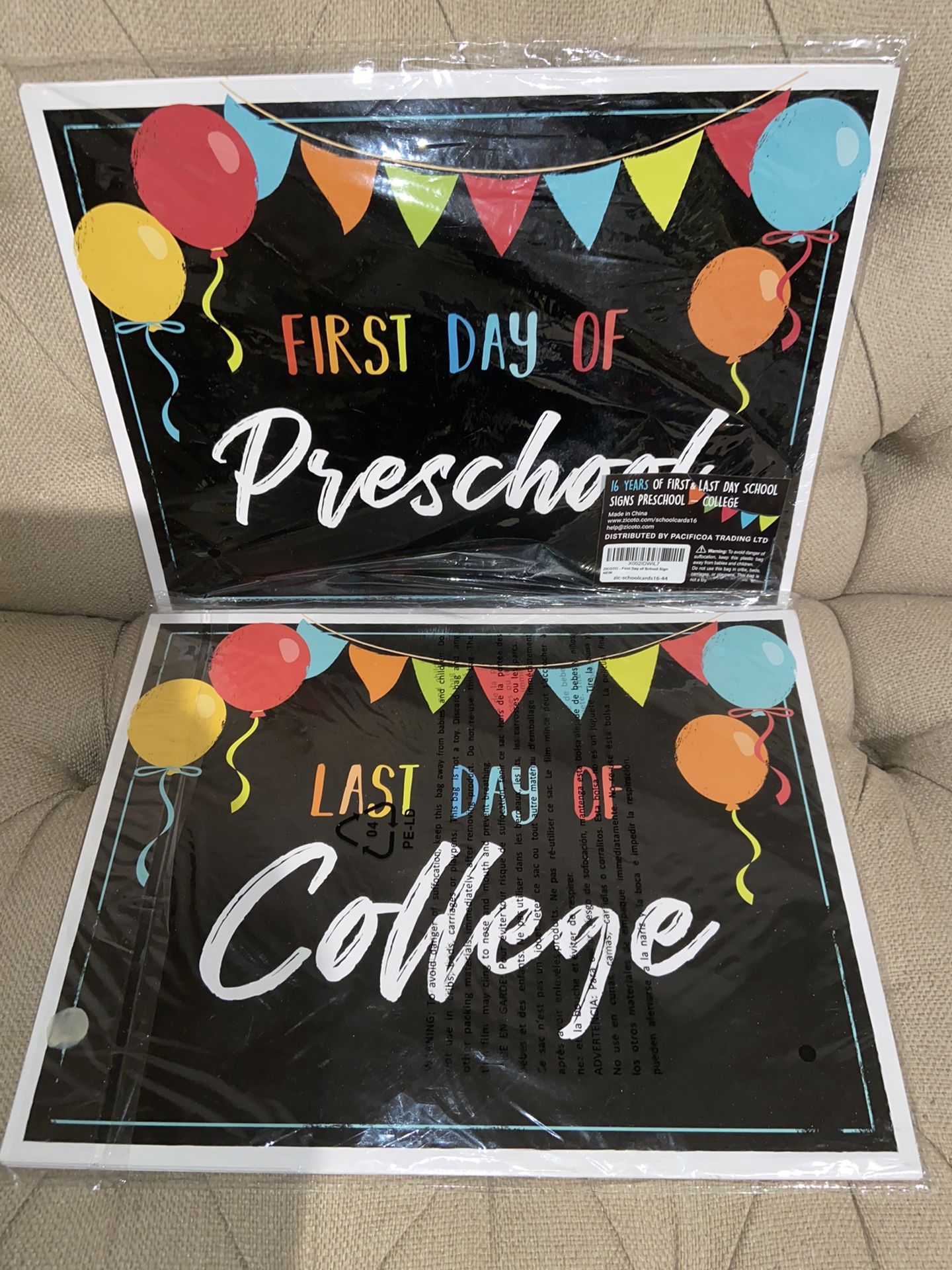 New 16 years-Preschool To College Photo Signs