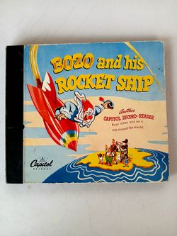 Bozo the Clown kids vinyl record w/ storybook