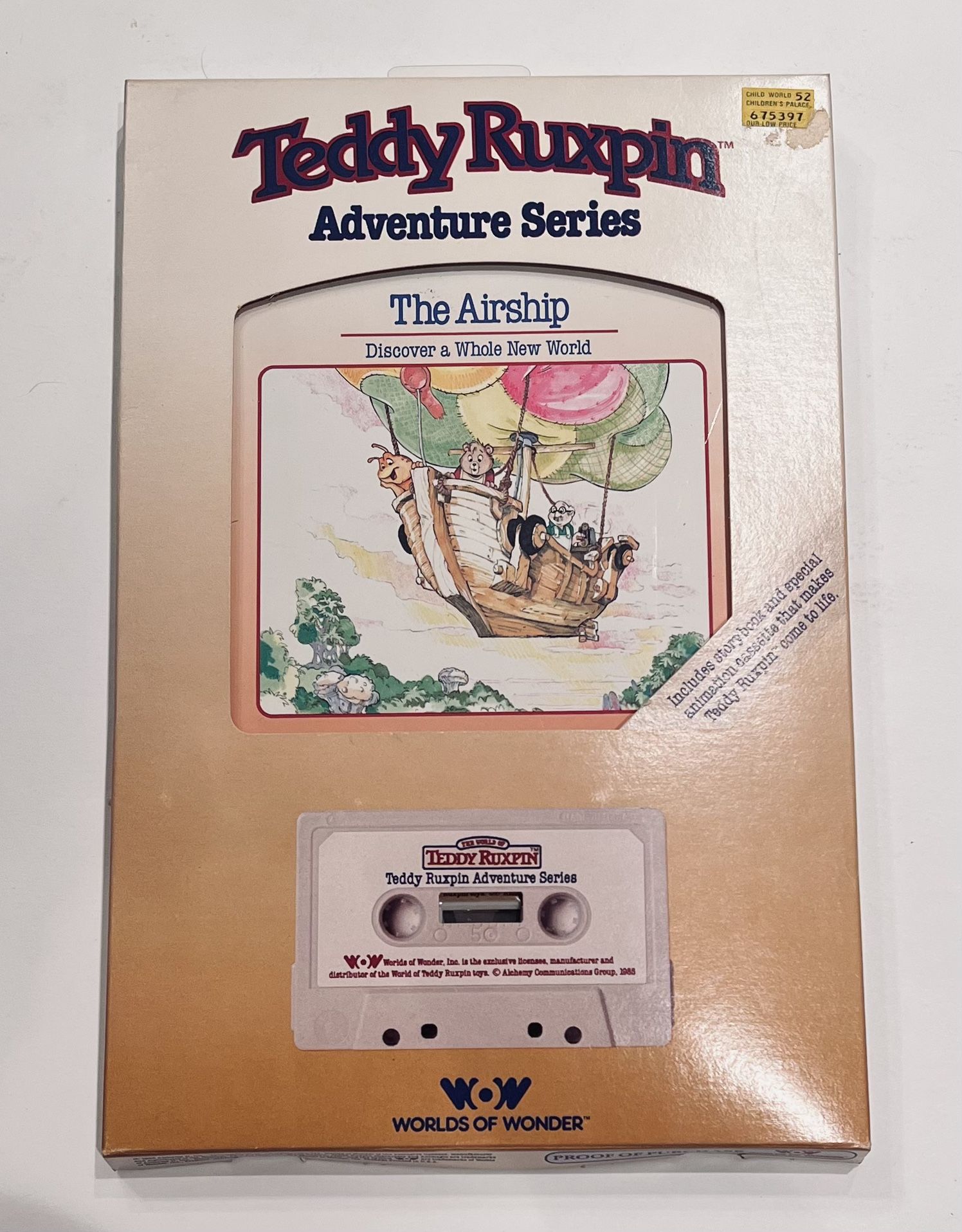 Teddy Ruxpin Adventure Series The Airship Book and Cassette Tape Discover New World 1985 Vintage NEW IN BOX 