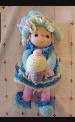 Strawberry Shortcake Crochet Doll With Ice Cream