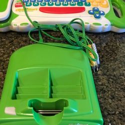 LeapFrog My First Computer With Two Game Cartridges Bob The Builder And Dora With AC Cord