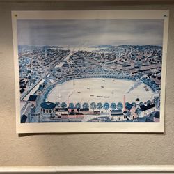 Maxwell Mays Lithograph print of downtown Providence