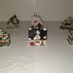 Lot of 6 Cobblestone Corners Christmas Village Figures