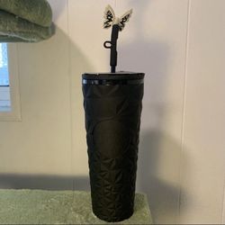 24oz Starbucks Tumbler Matte Black Prism w/ Glow in The Dark Moth Halloween 2025