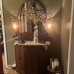 Antique Mirror With Stand 