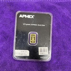 APMEX 1/2 gram APMEX Gold Bar 24KT 0.20d YELLOW SELLING FOR