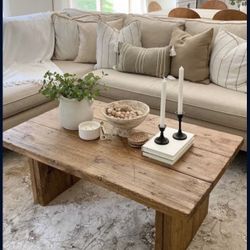 Custom coffee table farmhouse Wood  Modern Rustic Center Oval Set End Table Side Table  Storage Monastery Set Chest  Restoration hardware Carpenter