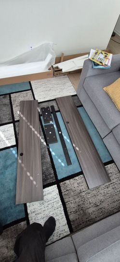 70" dark Grey wood TV mantel