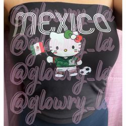 🇲🇽 Hello Kitty Mexico Tube Top / Bandeau – Custom Handmade