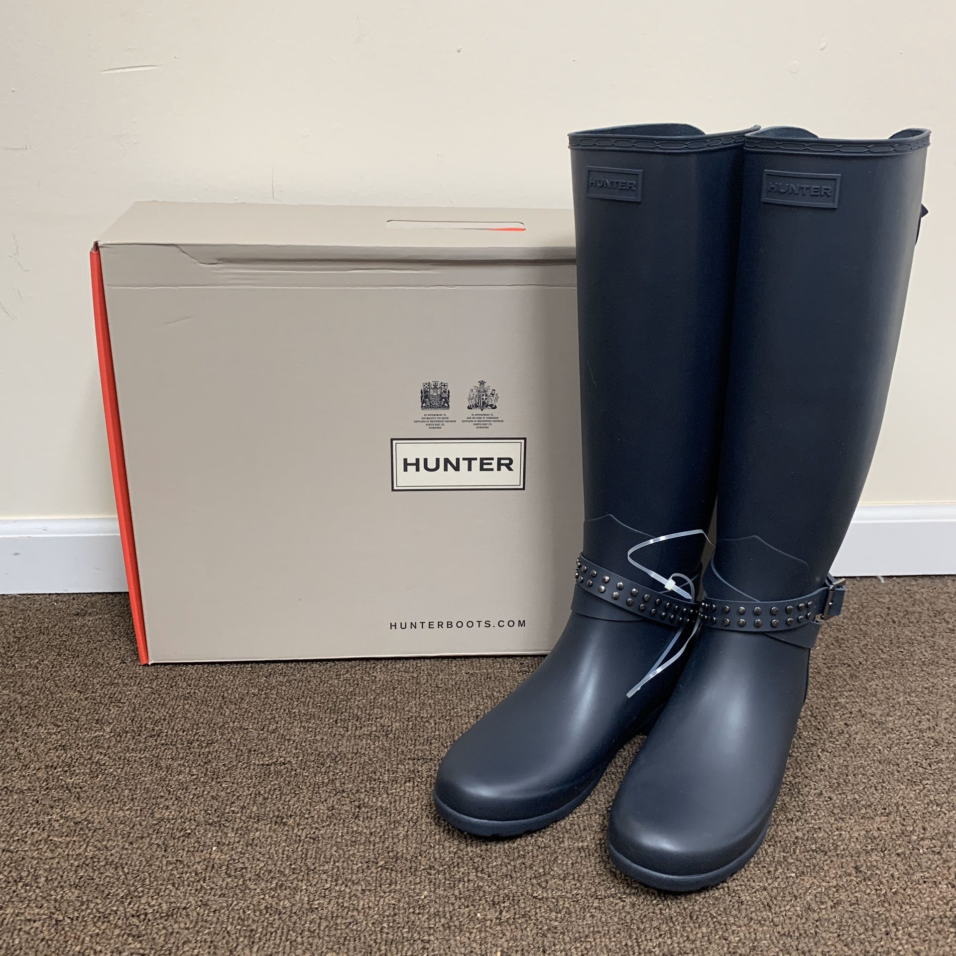 New Hunter Refined Adjustable Stud Tall Rain Boots