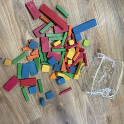 Lot of wooden toy  blocks