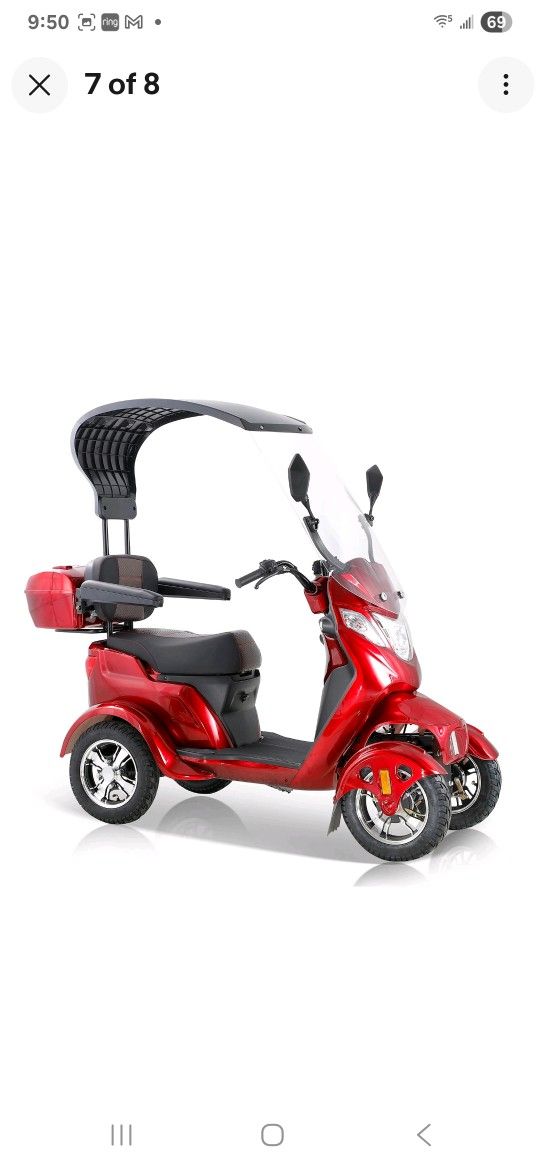 "Candy π Apple Red Luxury Scooter "60v