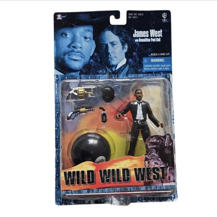 X-Toys 1999 Wild Wild West Action Figure James West with Demolition Pool Ball