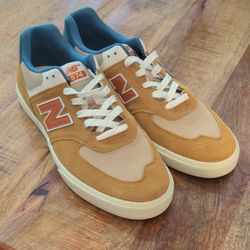 New Balance Numeric 574 Vulc Tan Teal NM574VWH Skate Shoes Men's Size 13 NWOB