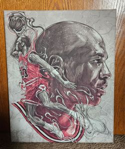 Chicago Bulls Micheal Jordan #23 Canvas 16×20