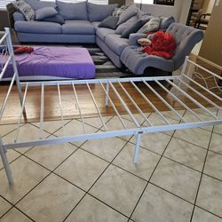 Twin Size Bed, Bed Frame, And Carpet