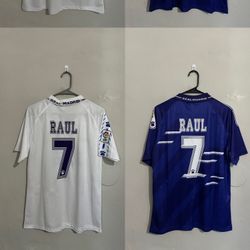 Real Madrid 1995-97 Home Away Raul Jersey (medium Large XL)