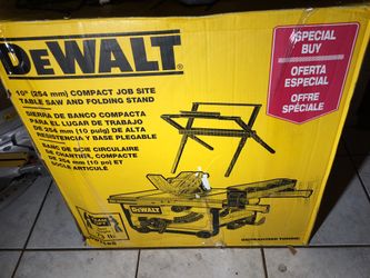 Dewalt Table Saw with Stand! Only 225 tomorrow 💥👌🏽👍🏽👍🏽