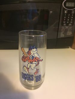 Detroit Tigers 1988 World Series Glass
