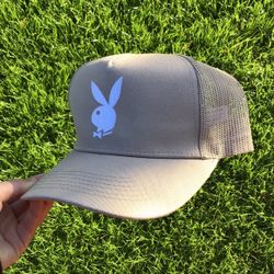 Playboy Bunny Snapback Hat Mens Women Playboy Embroidered Clothing Fashion Trucker Hats