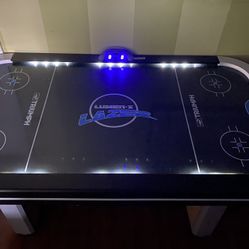 Lumen-X Lazer Triumph 6’ Foot Interactive Air Hockey Table Featuring All Rail LED & Digital Score Board (Game Room Arcade) 45-6800W (Retail $700)