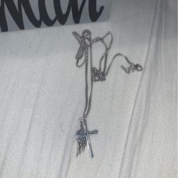 Emanuele Bicocchi Sterling silver Wing cross Pendant necklace