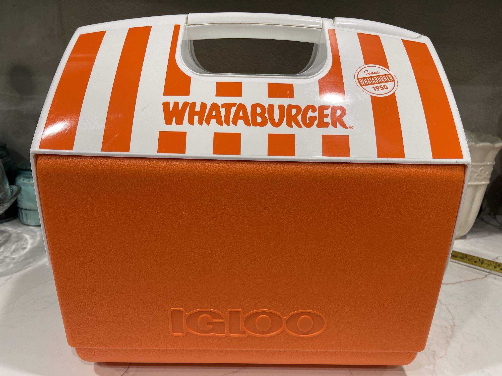 HUGE!! RARE Whataburger Igloo Playmate Cooler Ice Chest 16 QT Hard To Find