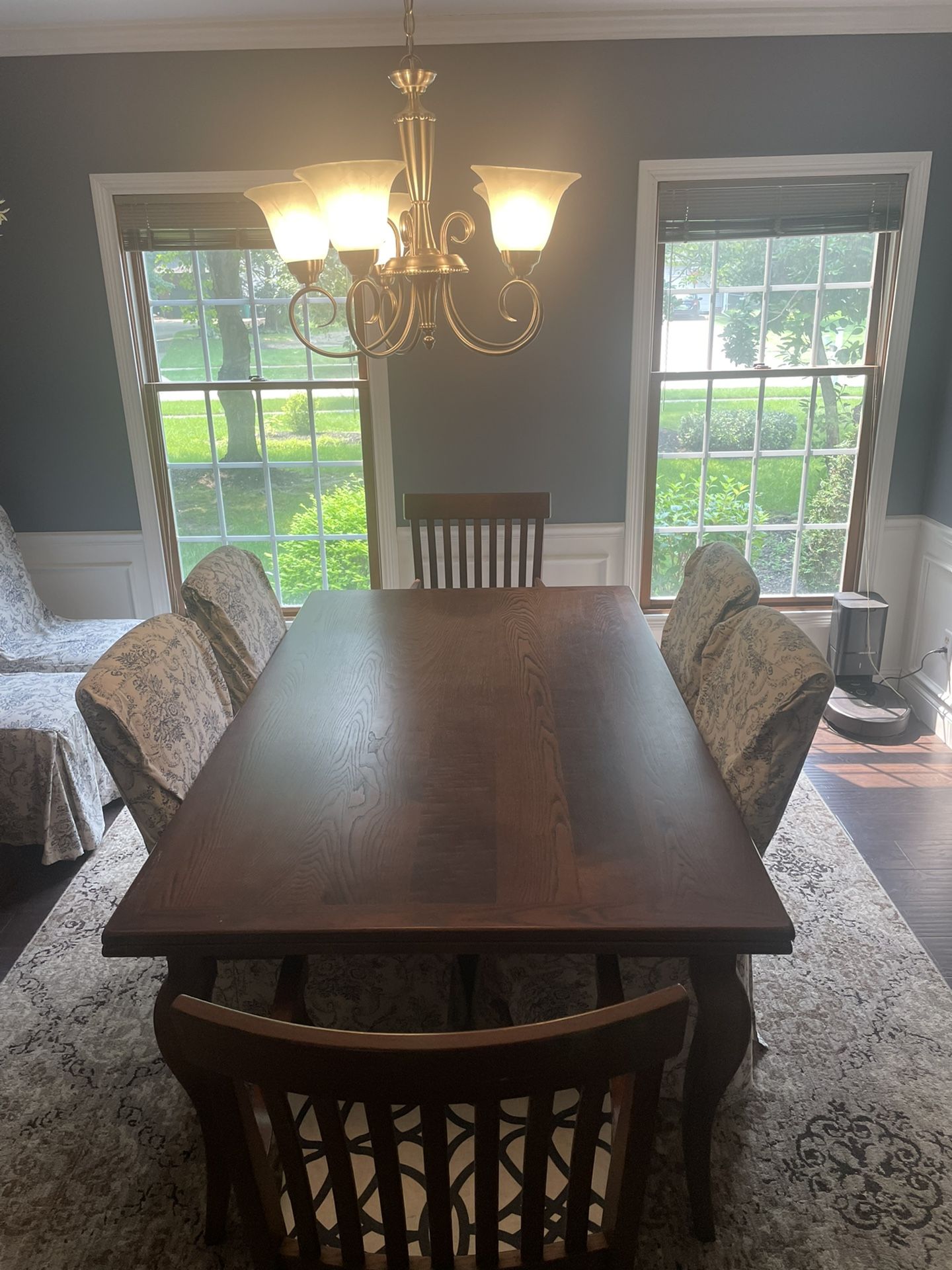 Arhaus Solid Wood Dining Table And Chairs