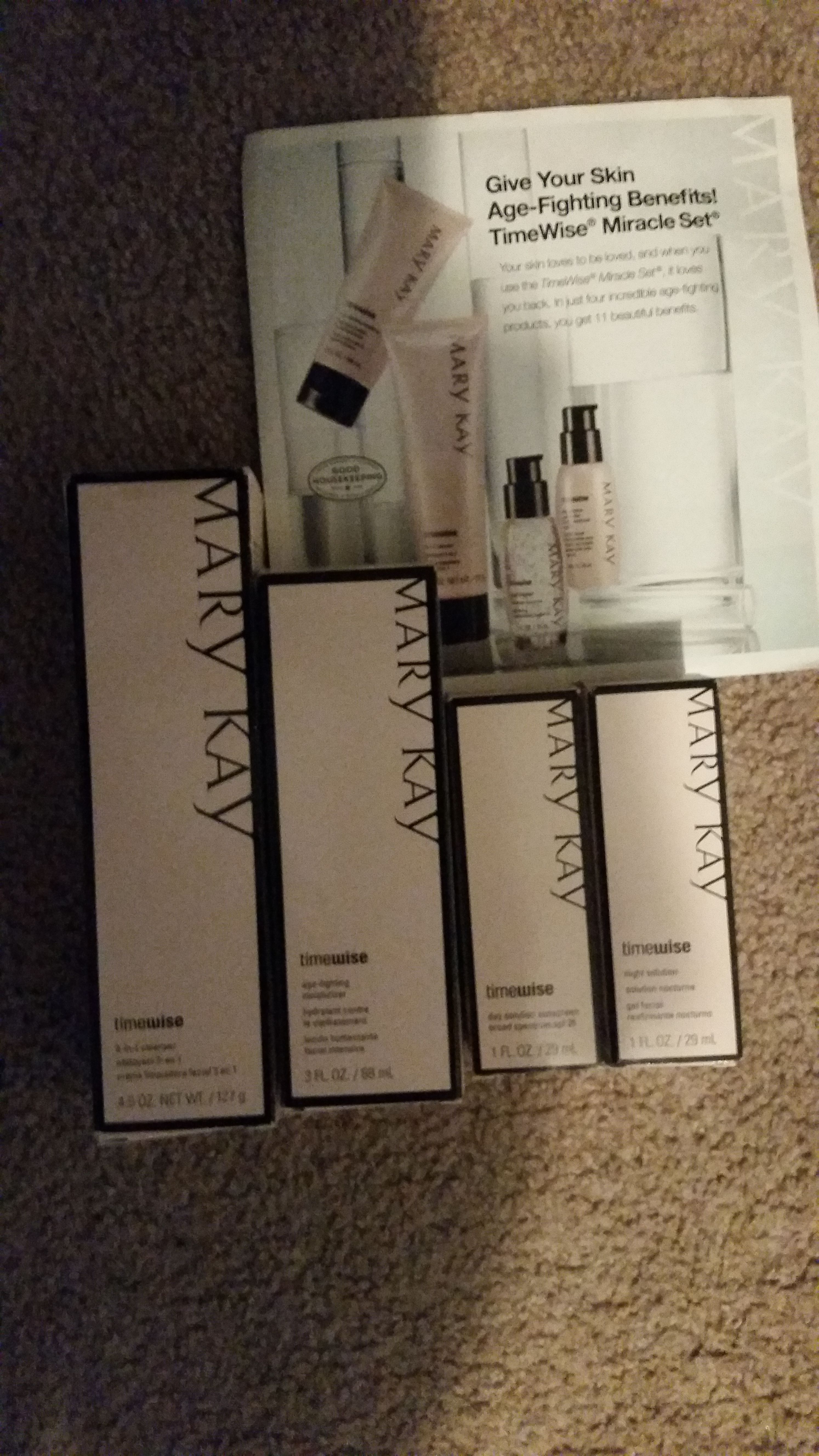 Mary Kay sets, microdermabrasion, satin hands, and miracle set