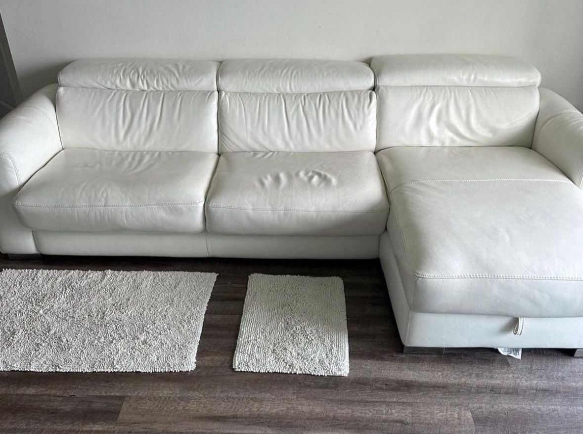 Convertible Futon White Couch With Storage