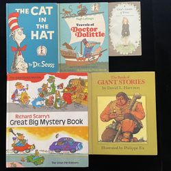 Children’s Book Lot (6): Cat In The Hat, Dr. Doolittle, Scarry
