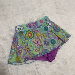 New xs psychedelic mini skirt skort festival rave raver outfit trippy hippy   Bundle deals available please check out my other items and follow my pag