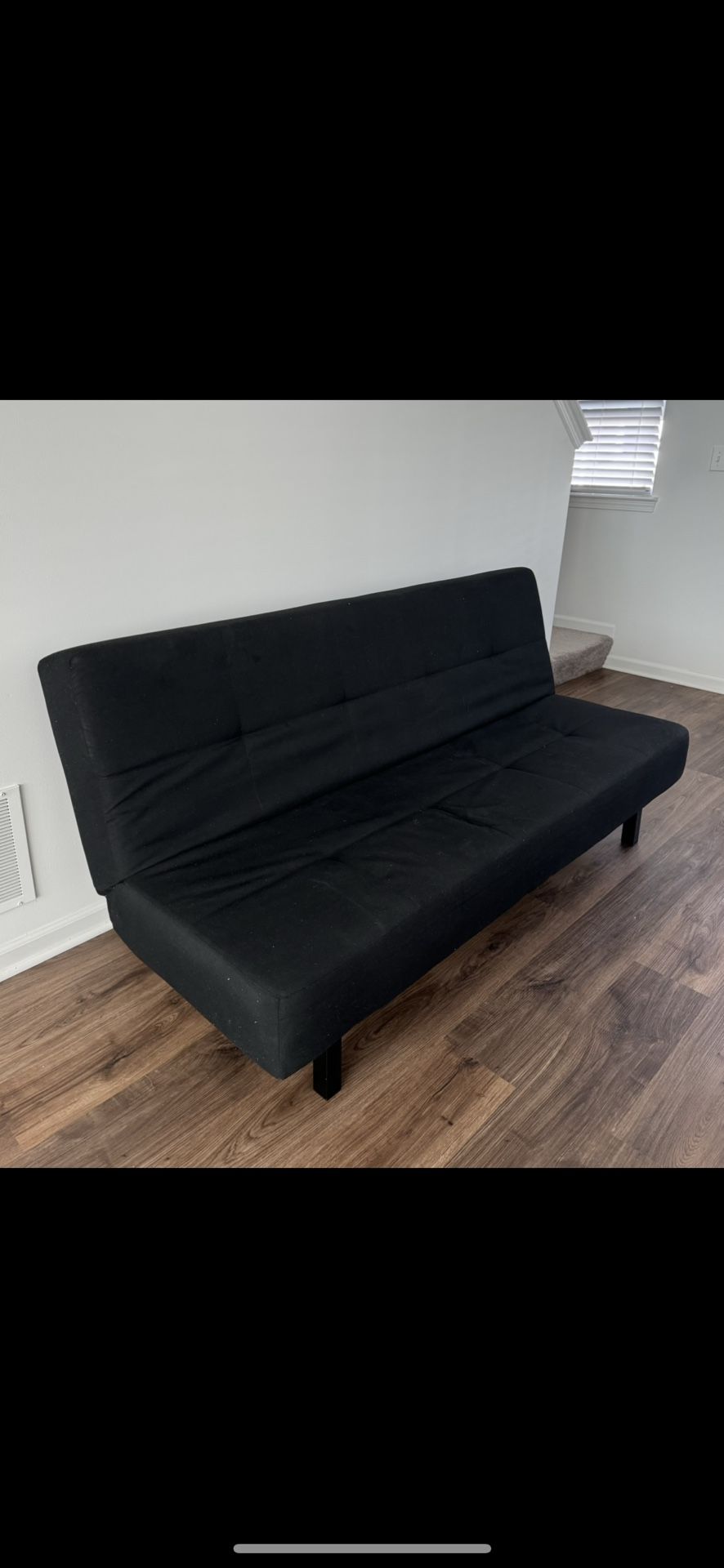 Black Fabric IKEA Sofa Bed for Sale - Like New Condition!