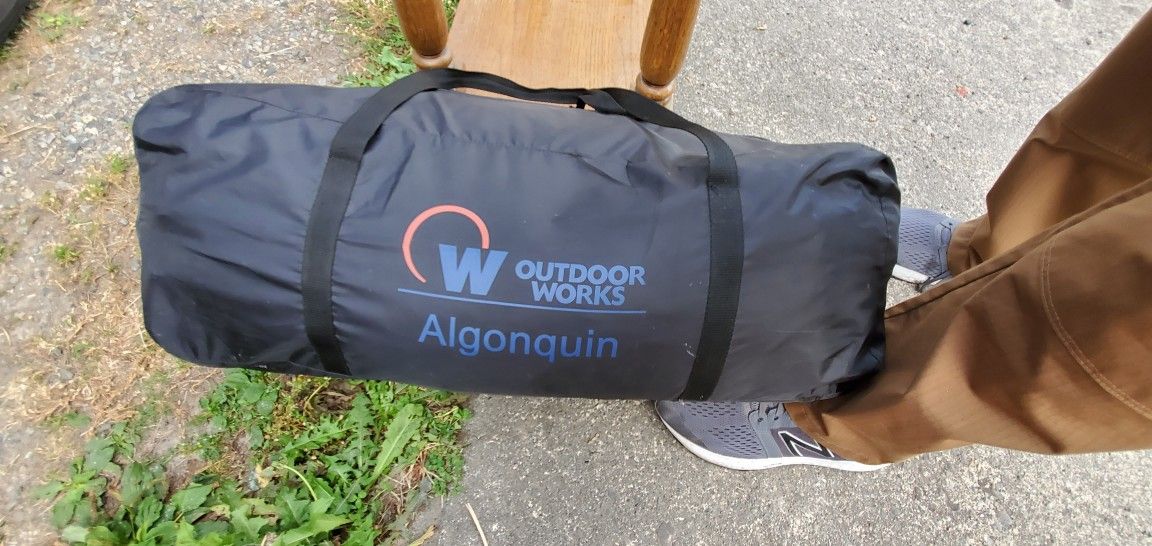 Outdoor works Algonquin multi person tent.