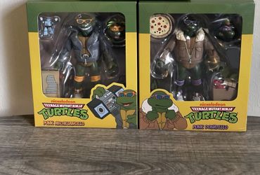 TMNT Punk Michaelangelo & Donatello NECA figures, NEW!