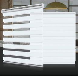 41.3"×59" Zebra Shade Blinds 2 PCS Horizontal Window Curtain Day and Night Blind Dual Layer Shades