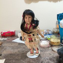 Buffalo Child Doll By Carol Theroux - Brand New With Box And Papers