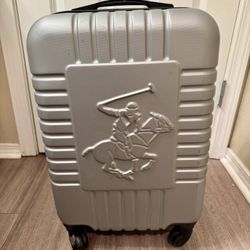 Silver Polo Suitcase 9x13.5x22”