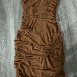 brown  corset dress