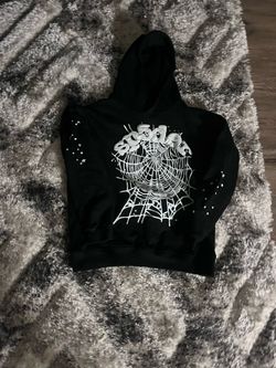 Spider Hoodie Black And White 