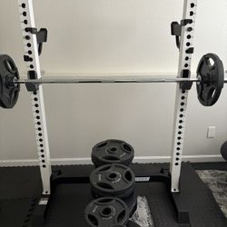 Fitness Gear Pro Half Rack and 300lb Weight Set