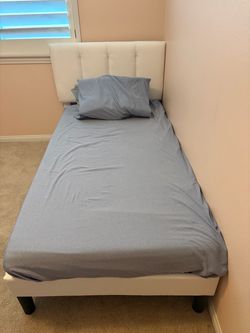 Twin size bed frame w/ mattress