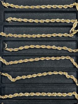 14k Gold over Stainless Rope Bracelets