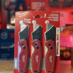 Milwaukee fastback compact knife 3 set / brand new  