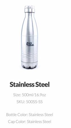 17 oz Stainless Steel Vacuum Insulated Water Bottle, Reusable Metal BPA Free Leak-Proof Double Wall Travel Sports Flask Thermos, 24 Hours Cold & 12 H