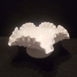 Hobnail Milk Glass Bowl