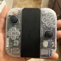 Custom Clear Transparent Joycons For Nintendo Switch